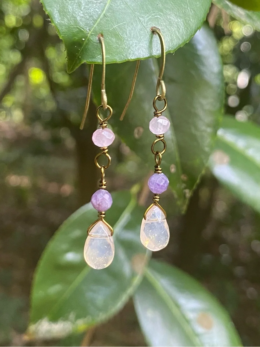 Opalite Necklace and Earrings Set